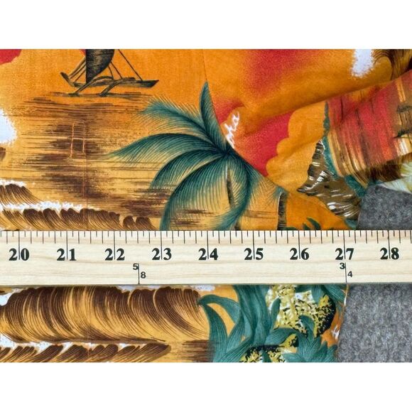 Orchid Designs‎ Men's Vintage Button Up Short Sleeve Hawaiian Shirt Size 2XL - Picture 9 of 10